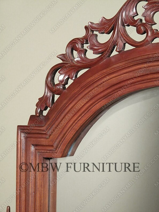 Distressed Mahogany Floor Standing Tilting Mirror