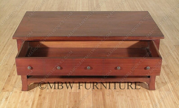4ft Distressed 1-Drawer Coffee Table