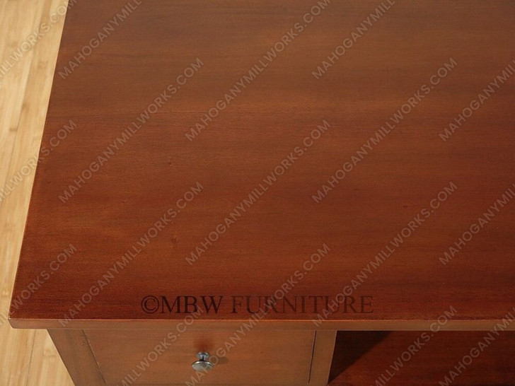 Solid Mahogany Distressed TV Stand Media Entertainment Center