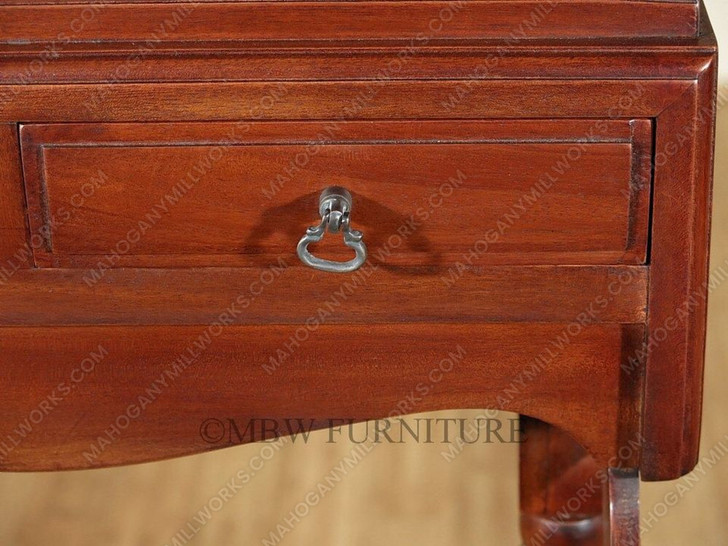 Distressed Solid Mahogany Men's Clothes Valet Stand Rack w/ Hanger