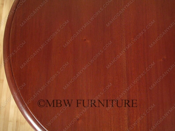 Distressed Solid Mahogany Chippendale Round Occasional Table