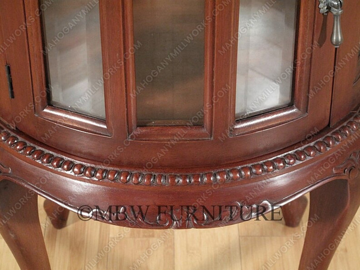 Distressed Solid Mahogany Victorian Round Dumbwaiter Tea Table