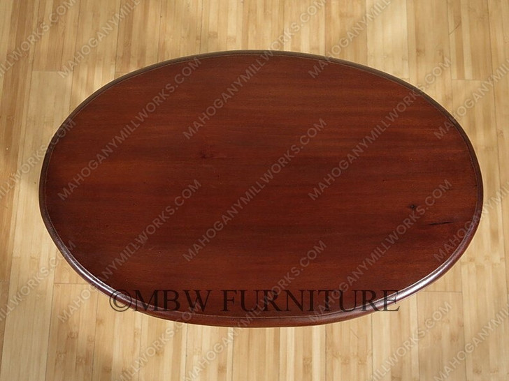 Solid Mahogany Heart Oval Magazine Rack Side Table