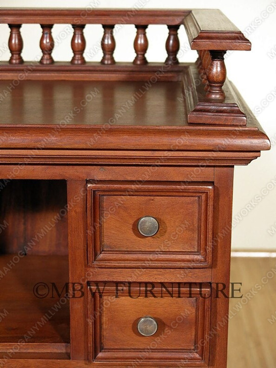 Solid Mahogany Telephone Stand Cabinet Occasional Side End Table