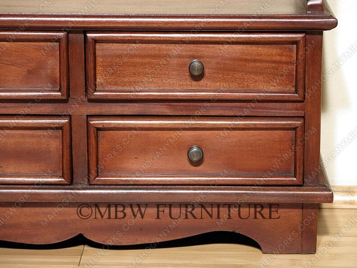 Solid Mahogany 4-Drawer Open Wall Bookcase Bookshelf Display Spice Rack Cupboard
