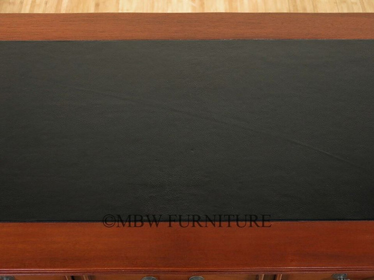 4ft Sheraton Black Leather Top Office Writing Desk