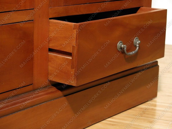 7.5ft W Light Mahogany 4 Pocket Door Wardrobe