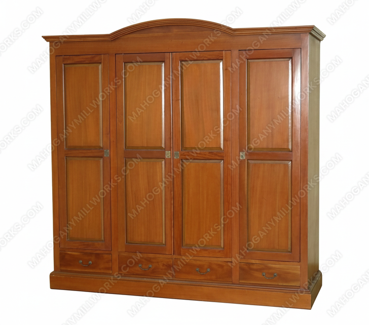 Mahogany 4 Pocket Door Cabinet