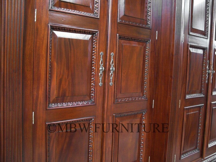 11.5ft Mahogany Paneled Sectional Wardrobe