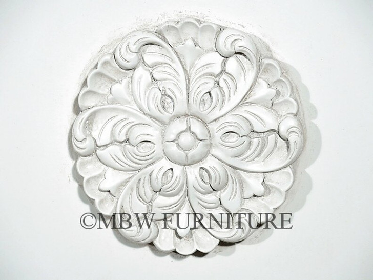 Acanthus White Hand-Carved Armoire/Wardrobe
