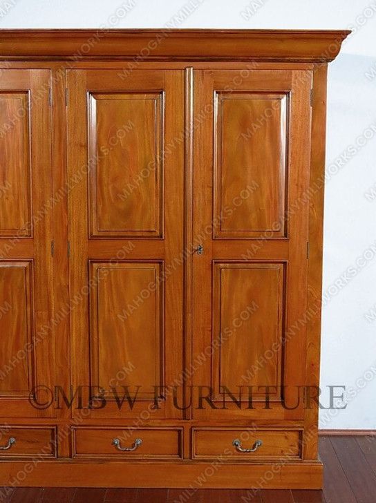 7ft Mahogany 4 Door Sectional Cabinet