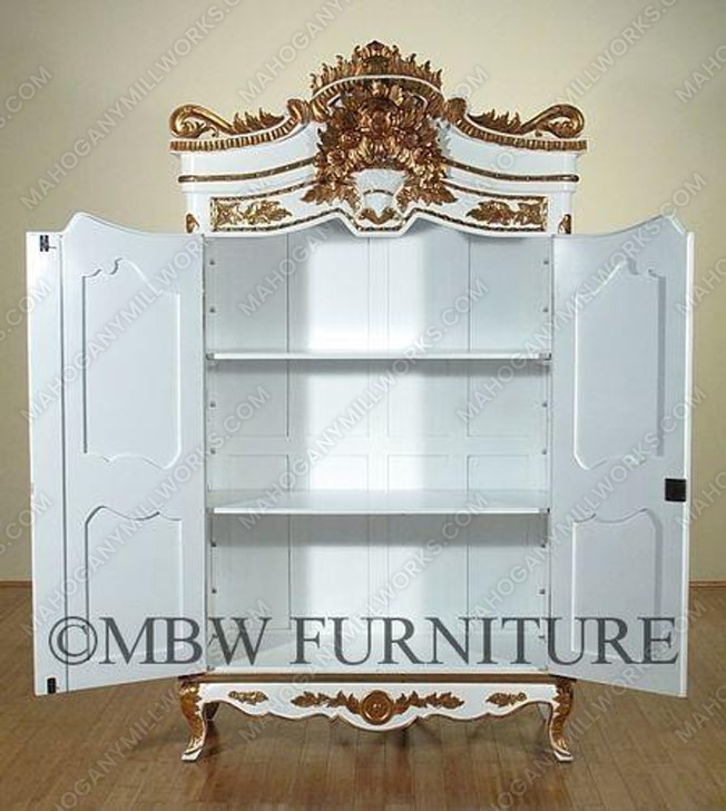 Mahogany White / Gold French Cabinet
