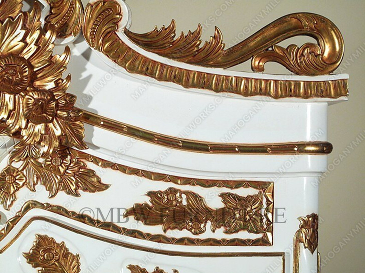 White / Gold French Armoire