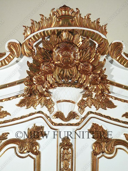 White / Gold French Armoire