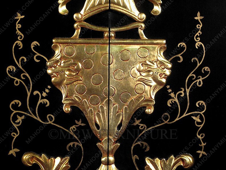 Black & Gold Versace Style Cabinet