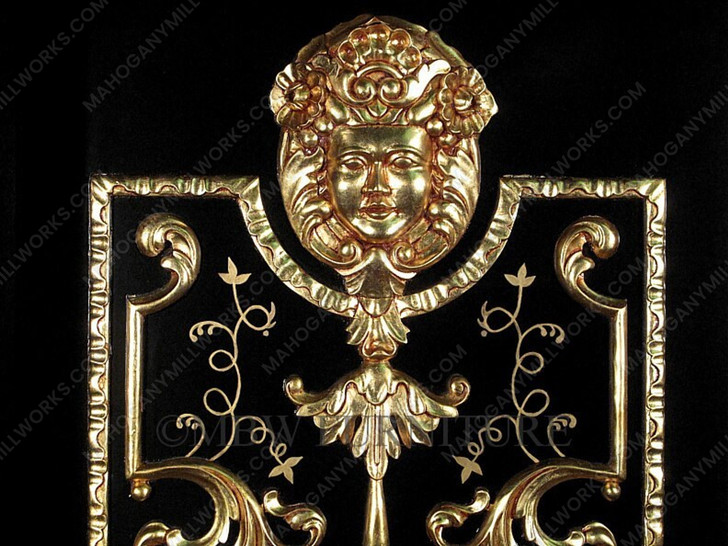 9ft Black & Gold Versace Style Wardrobe