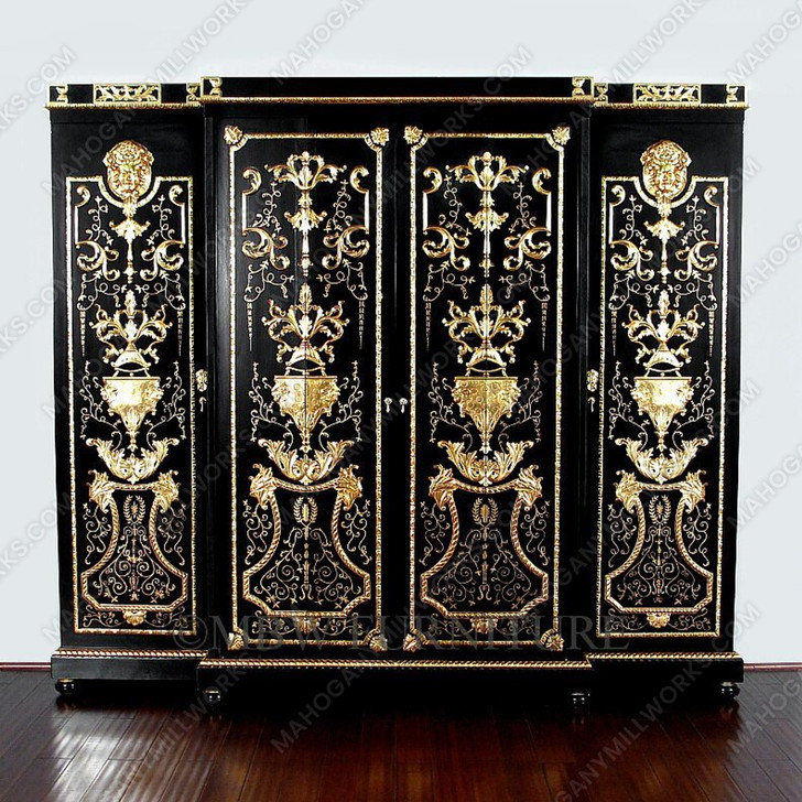 Black & Gold Versace Style Cabinet