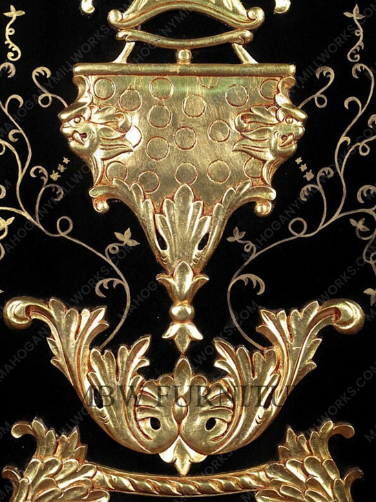 9ft Black & Gold Versace Style Wardrobe