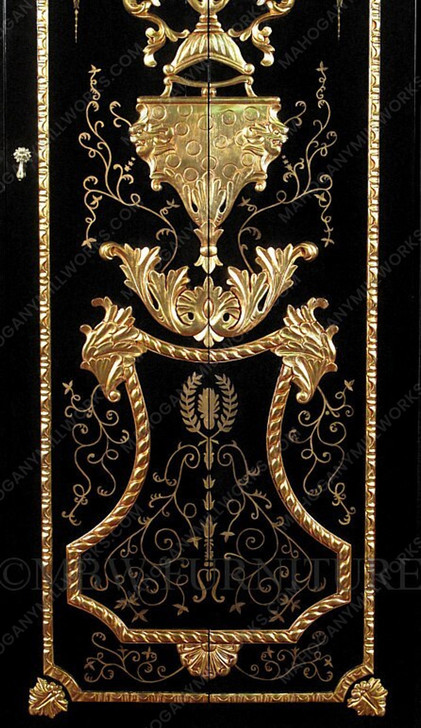 9ft Black & Gold Versace Style Wardrobe