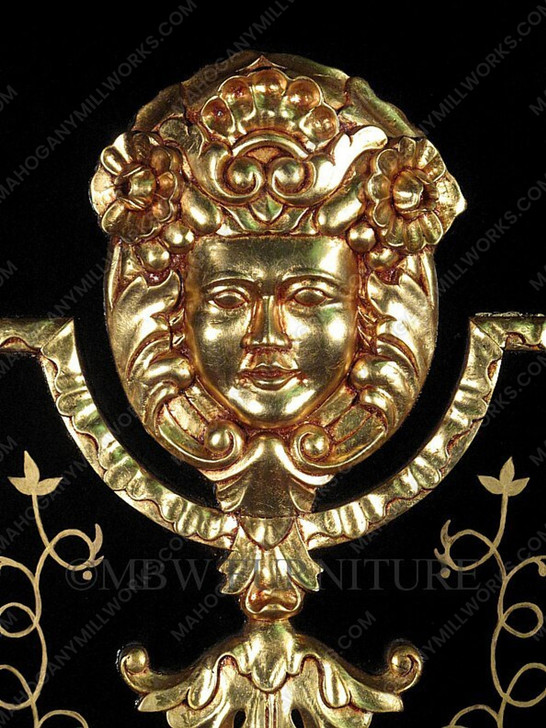 9ft Black & Gold Versace Style Wardrobe