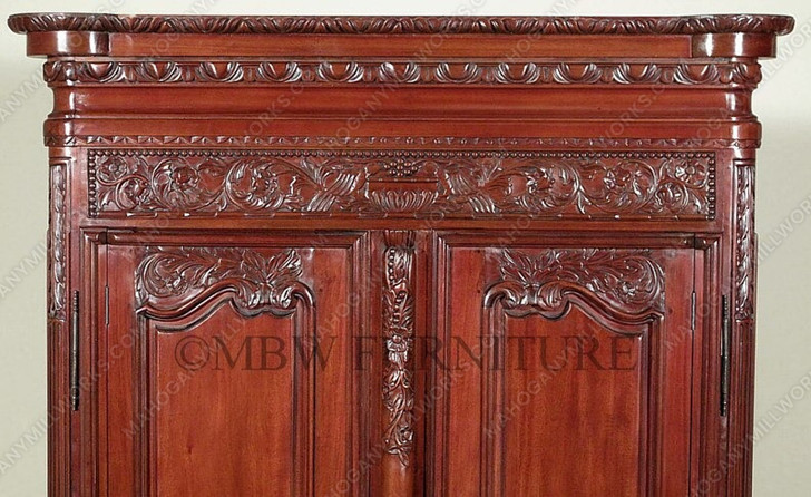 Cherry French 2-Door Armoire Wardrobe