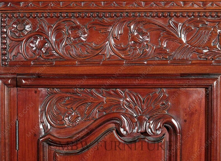 Cherry French 2-Door Armoire Wardrobe