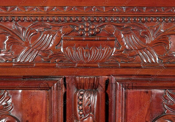 Cherry French 2-Door Armoire Wardrobe