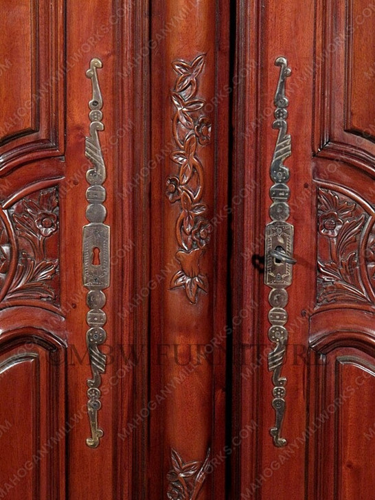 Cherry French 2-Door Armoire Wardrobe