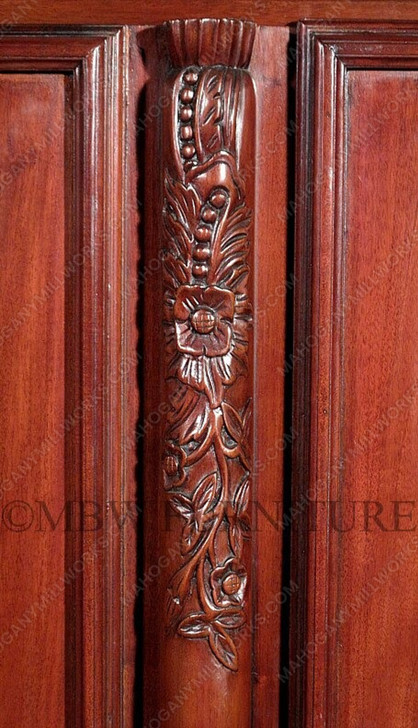 Cherry French 2-Door Armoire Wardrobe