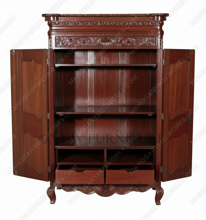 Dark Cherry French Cabinet