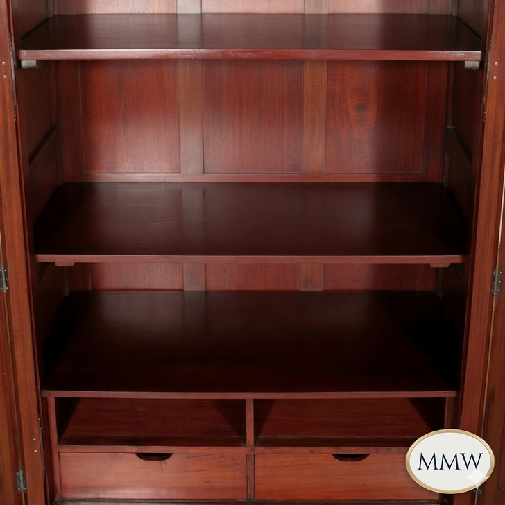 Cherry French 2-Door Armoire Wardrobe