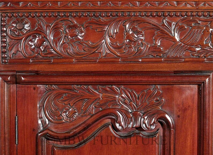 Cherry French 2-Door Armoire Wardrobe