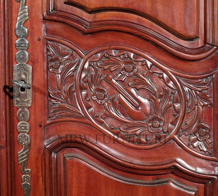 Cherry French 2-Door Armoire Wardrobe
