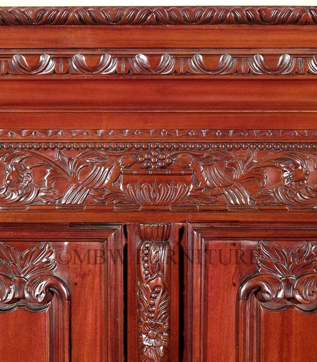 Cherry French 2-Door Armoire Wardrobe
