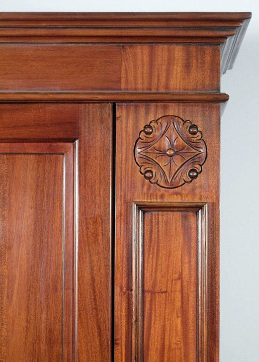 6ft Solid Mahogany 2-Door Wardrobe (6ft W x 7ft H)