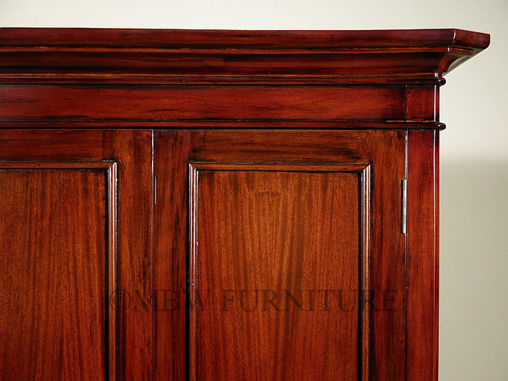 Mahogany Storage Armoire with Drawers