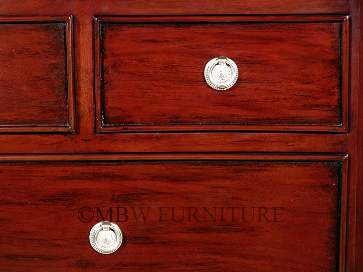 Mahogany Storage Armoire with Drawers