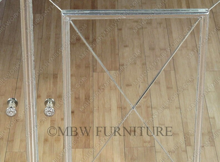 Silver Leaf Art Deco Mirrored Cabinet