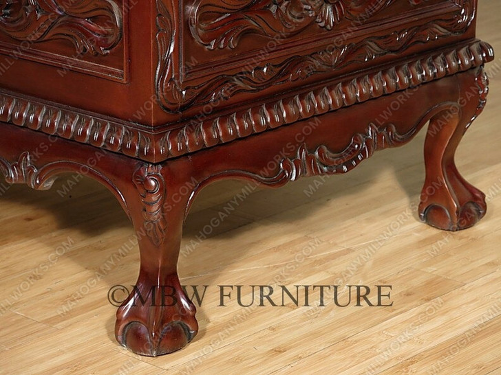 Dark Mahogany French Rococo Wardrobe