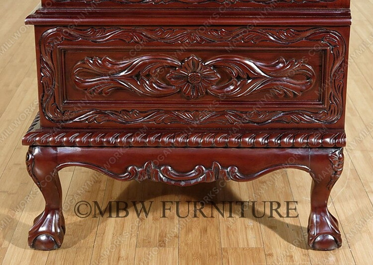 Dark Mahogany French Rococo Wardrobe