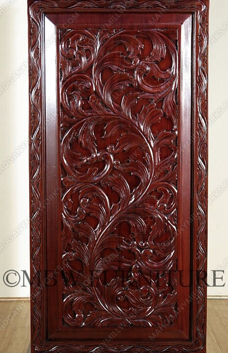 Dark Mahogany French Rococo Wardrobe