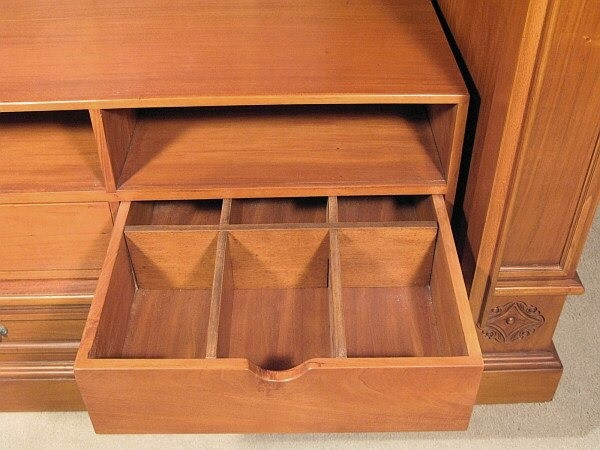 6ft Light Mahogany Pocket Doors TV Entertainment Armoire/Wardrobe