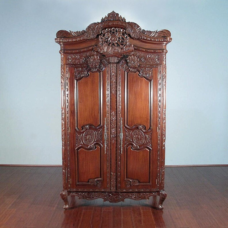 Walnut French Rococo Cabinet