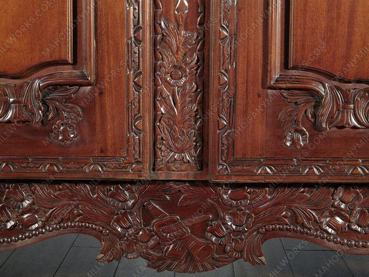 Walnut French Rococo Cabinet
