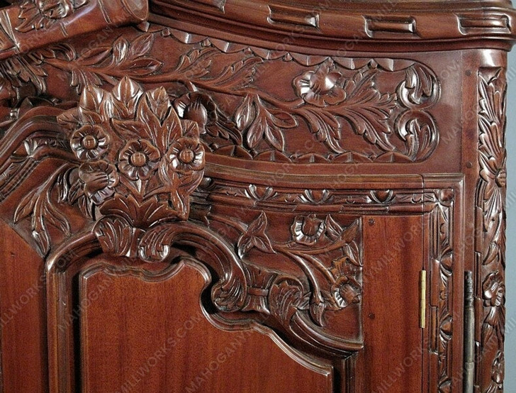 Walnut French Rococo Cabinet