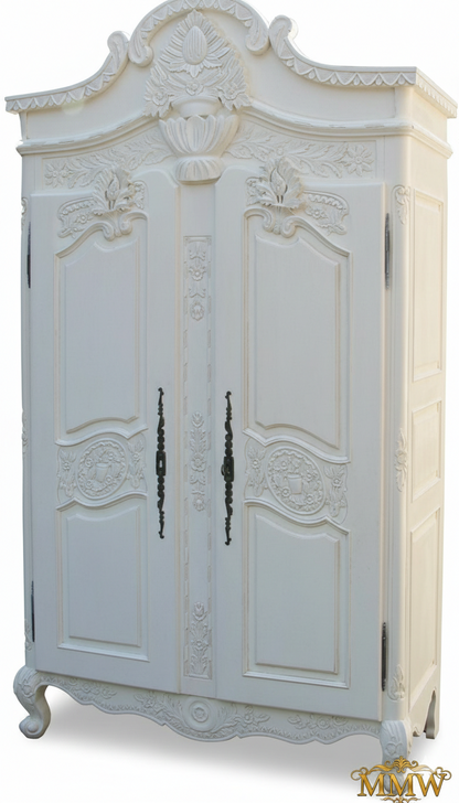 White French 2-Door Armoire