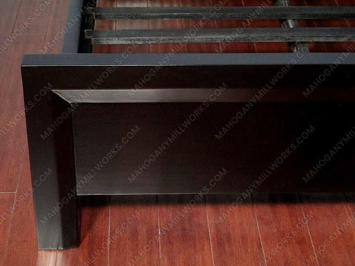 Black King Leather Platform Bed