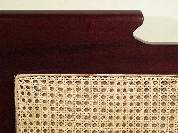 British Colonial Cane Panel Bed