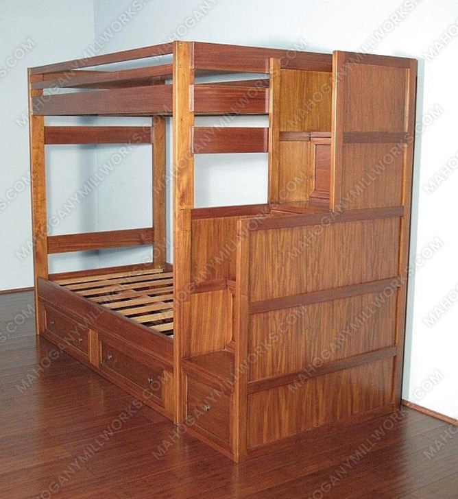 Honey Twin Stair Storage Bunk Bed