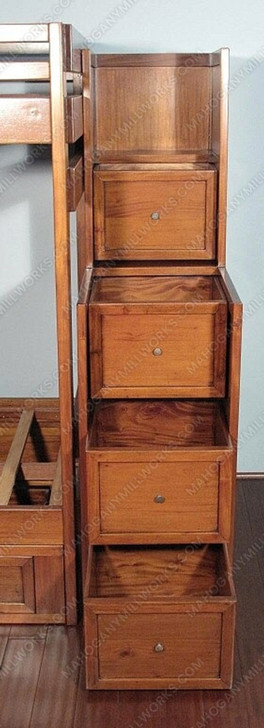 Honey Twin Stair Storage Bunk Bed